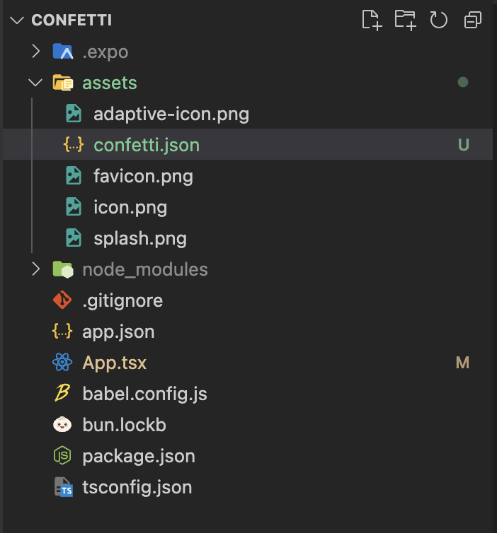 VSCode Screenshot with assets