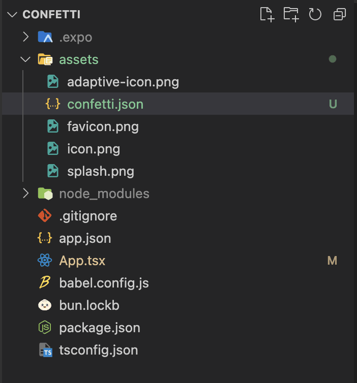 VSCode Screenshot with assets